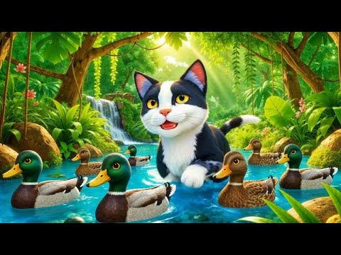 What Happens When a Cat Saves Ducklings from a CROCODILE ?