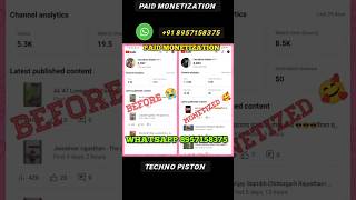 YouTube Channel Monetized #livepromotion #shorts #monetize #watchtime @technopiston