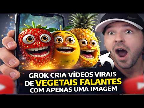 NOVO GROK cria VÍDEOS VÍRAIS de VEGETAIS FALANTES com apenas uma IMAGEM!