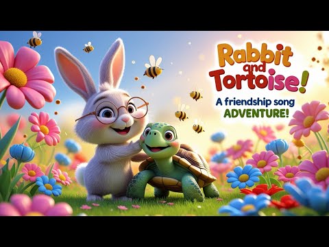 Rabbit and Tortoise! A Friendship song Adventures! | Bunny and Turtle! #kidssongs #nurseryrhymes