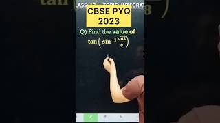 Q) Find the value of  tan ( sin^-1  root 63/8 } #cbse2026 #maths #cbsenotes #boardexamination