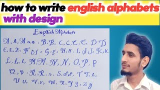 English Alphabets With Design ( cut marker) || calligraphy || zeeshans knowledge