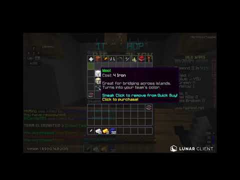 Playing hypixel bedwars