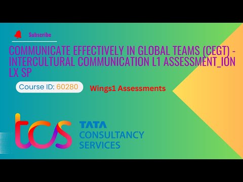 Course ID: 60280 | Communicate effectively in global teams (CEGT) - Intercultural communication Ans
