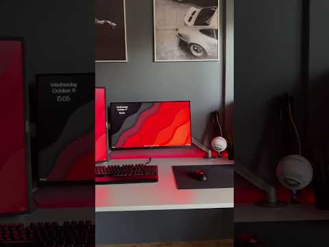 Red themed PC setup #technology  #setup #gaming