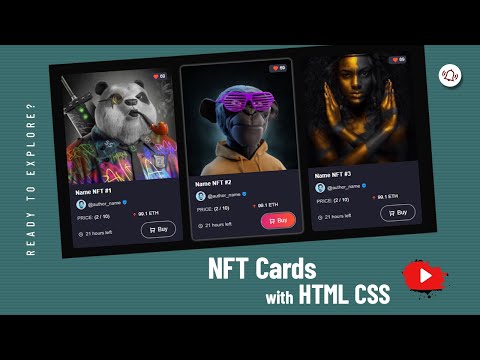 How to Create NFT Preview Card Using HTML and CSS - TianDev