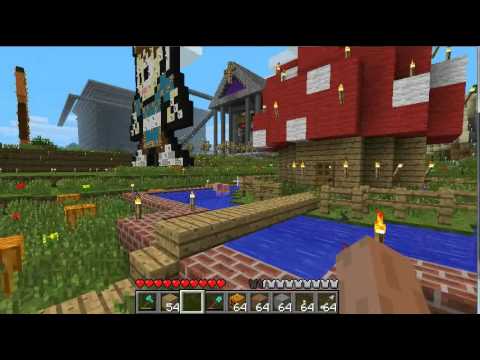 My Minecraft world including Little Mermaid pixel art
