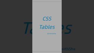 CSS lists and tables #codewithsha #codinglover #coding #its_programmer #html5 #coder #webdevelopment