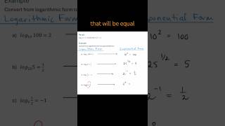 Convert from Exponential to Logarithmic Form & Vice Versa