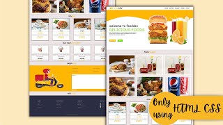 How to Make Responsive Food Order Website Using HTML And CSS | HTML CSS Website Design