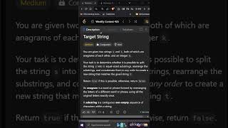 Q2. Rearrange K Substrings to Form Target String | Leetcode Weekly-425 | Editorial #contest