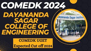 Comedk marks vs rank 2024| Dayananda Sagar COMEDK UGET Cut off 2024 #careerinitiative