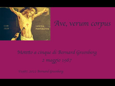Ave verum corpus, motteto a cinque (di BSG 1987)