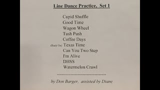 Line Dance Practice Set 1  -  by Don Barger & Diane Omasta