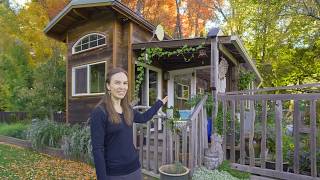 Her gorgeous tiny home w/ HUGE porch & sweeping views