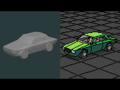 Low Poly Pixel Art | Raw View vs Final Render