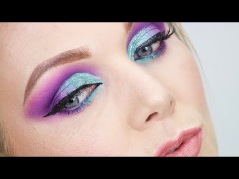 CUT CREASE EYESHADOW TUTORIAL STEP BY STEP - using the Ultimate Eyeshadow palette Bright by NYX
