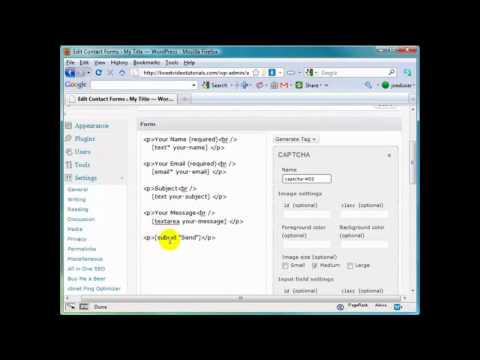 How to Configure a Contact Form in WordPress? (28) Wordpress Video Tutorials
