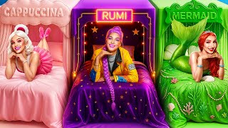 K-Pop Demon Hunters Room Makeover Challenge! Rumi vs Mermaid vs Ballerina Cappuccino in Real Life!