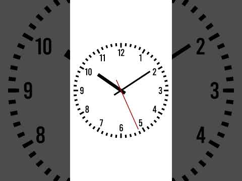 Analog Clock With Hour Minute and Second Hands #time