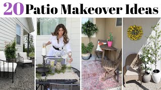 20 PATIO MAKEOVER IDEAS / Creating The Perfect Porch Space for Spring & Summer on a Budget