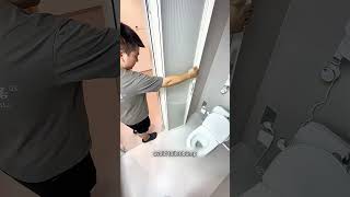Space-Saving Bathroom PD Door #windows #interiordesign #doors #homedecor#interiordoors #pddoor