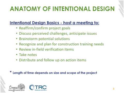 Intentional Design - Anatomy of Pre-Construction Meetings