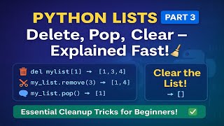 List Operations in Python – Part 3: Remove, Pop, and Clear List Elements