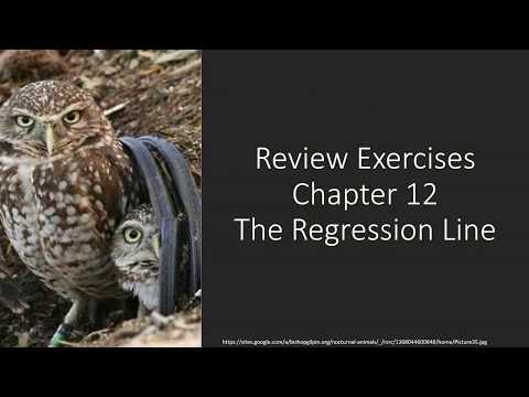 Stats Lecture C12 Regression Line RE Review Exercises