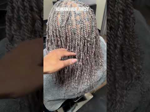 #humanhair #minitwists #twostrandtwists #naturalhair #greyhair #haircare #howto #shorts