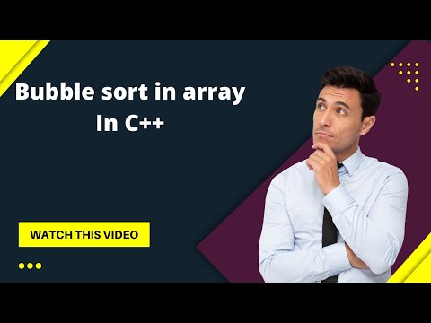 Bubble sort in array in C++