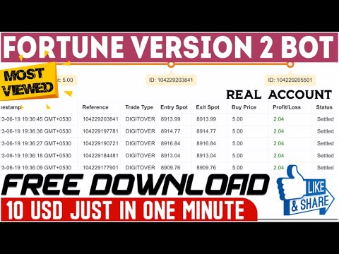 Fortune Version Over Bot for Free Download #derivbot #binary
