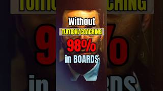 How to score 98% in boards without Tuition/ Coaching | #shorts #short