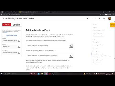 30 Days of Google Cloud Track-1_Quest-4_Lab-1(Orchestrating the Cloud with Kubernetes)