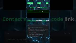 Hacker Style Navbar ⚡ Cybercore HTML & CSS
