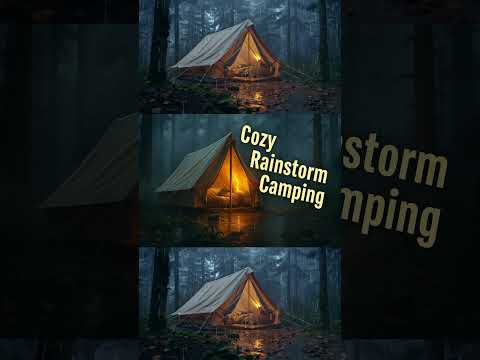 Sleep Inside a Tent While It Rains Outside ⛺🌧️ #shorts