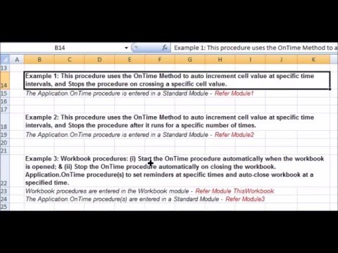 Automatically run Macros in Excel with the Application.OnTime Method