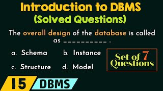 Introduction to DBMS - Solved Questions