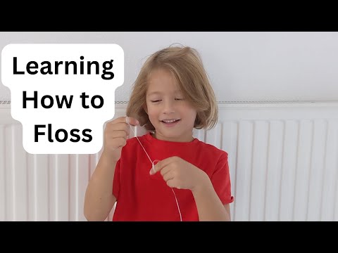 6 Year Old Child Learning How to Floss #flossing #dentist
