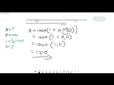 Simple interest | Financial math | Math tutorials | grade 10 | grade 11| grade 12