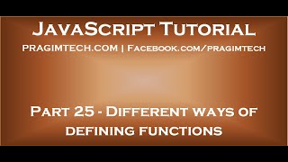 Different ways of defining functions in JavaScript