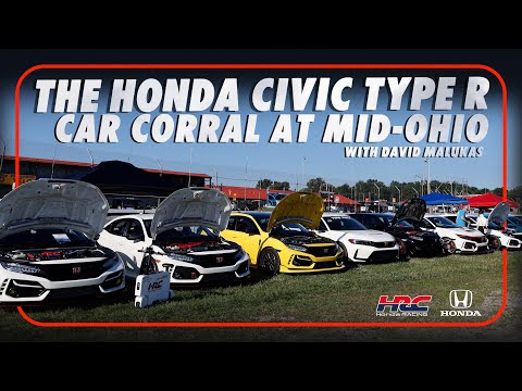 The 2024 Honda Civic Type R Car Corral at Mid-Ohio