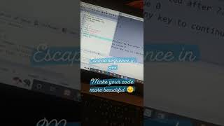 Escape sequence in C++