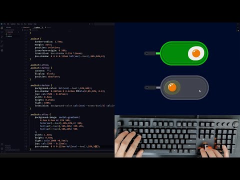 ASMR Programming - Skillet Switch with CSS and JS - No Talking