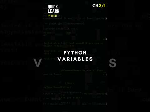 Python variables in 1 minute - A quick introduction #python #variables #coding #programming