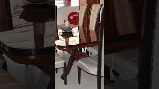 Solid Mahogany Dining Set handcrafted with precision #diningroominterior #furniture #mahoganywood