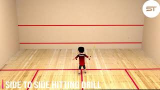 Side to Side Hitting Drill | Squash | Sportstoon… the sports learning app | Let's Play Now !