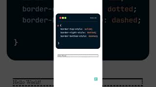 CSS Border Style Part 3 #programming #shorts
