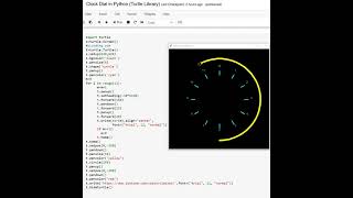 Clock Dial in Python Turtle Library