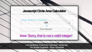 Custom Circle Area Calculator - The Simple Engineer
